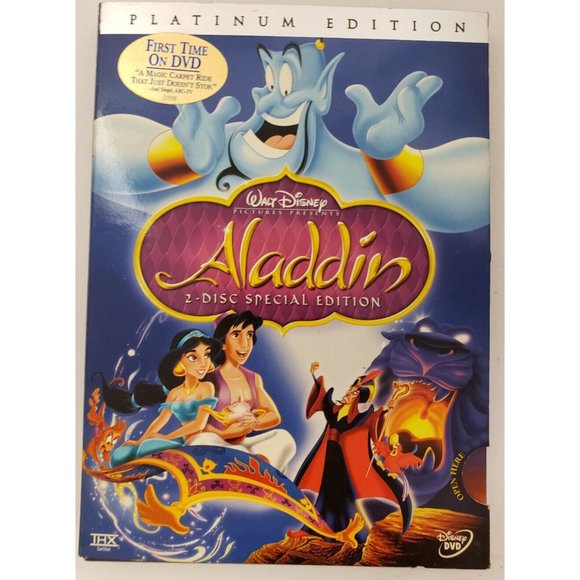 Disney DVD Set of 5 Aladdin Bambi Bambi II Lady & the Tramp,Snow Buddies ©2004-8 - Picture 2 of 6